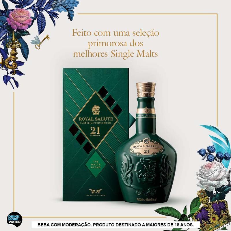 Whisky Royal Salute The Malts Blend 21 anos Escocês 700ml - Whisky